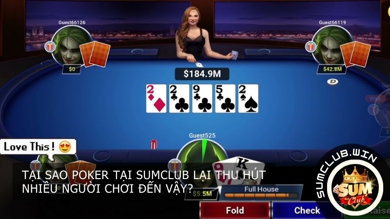 Tại sao Poker live tại SUMCLUB lại thu hút nhiều người chơi đến vậy?